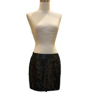 Express Design Studio Black Sequin Mini Skirt/ Size 2/ EUC!!!!